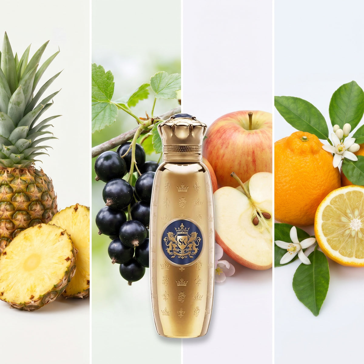 Spirit Of Kings Matar fragrance notes: Pineapple, Black Currant, Apple, Bergamot