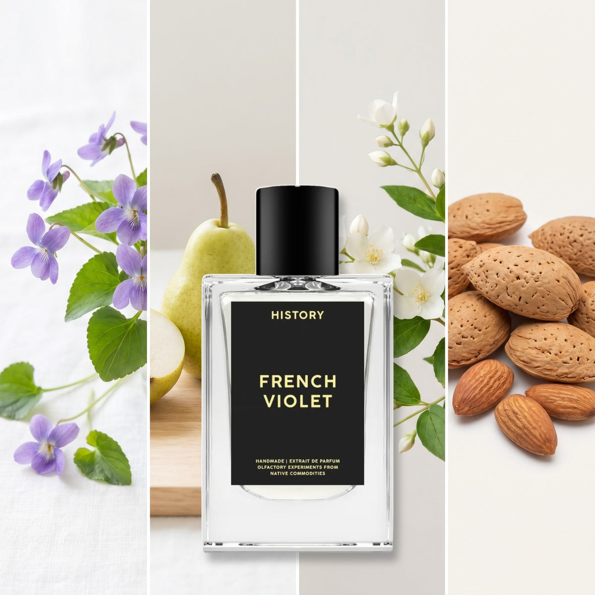 History French Violet fragrance notes: French Violet, Pear, Jasmine, Almond.