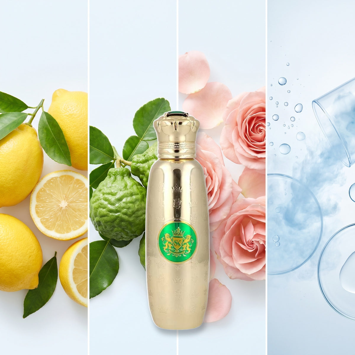 Spirit Of Kings Errai fragrance notes: LEMON, BERGAMOT, ROSE, OZONIC NOTES