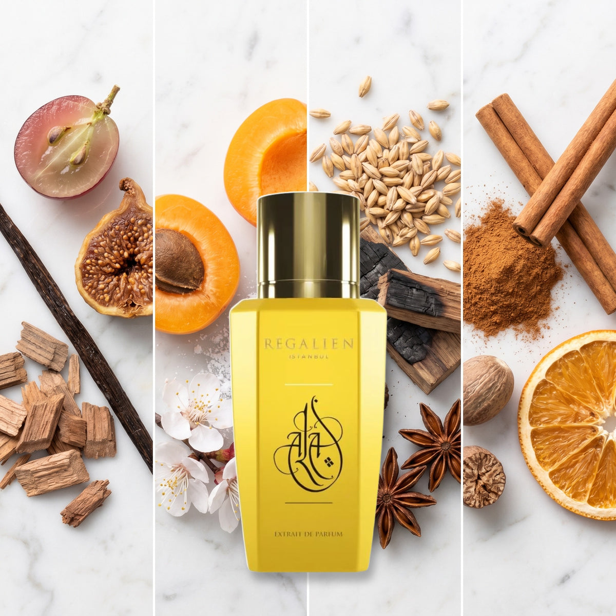 Regalien Ala fragrance notes: Cognac, Apricot, Whiskey, Cinnamon