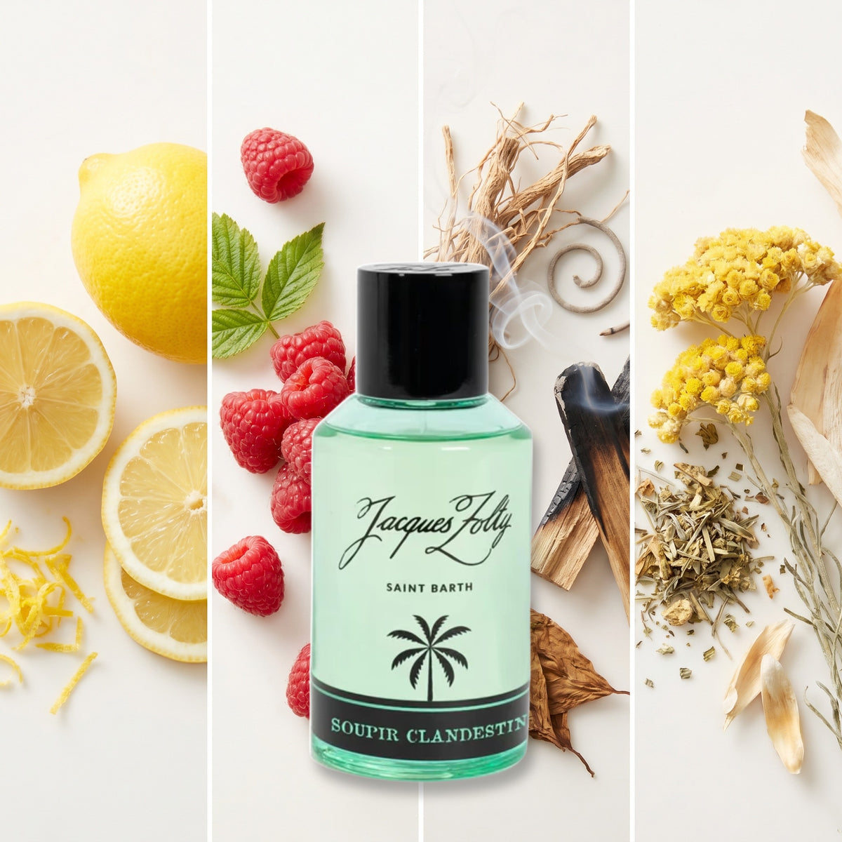 Jacques Zolty Soupir Clandestin fragrance notes: Lemon, Raspberry, Smoky Notes, Immortelle