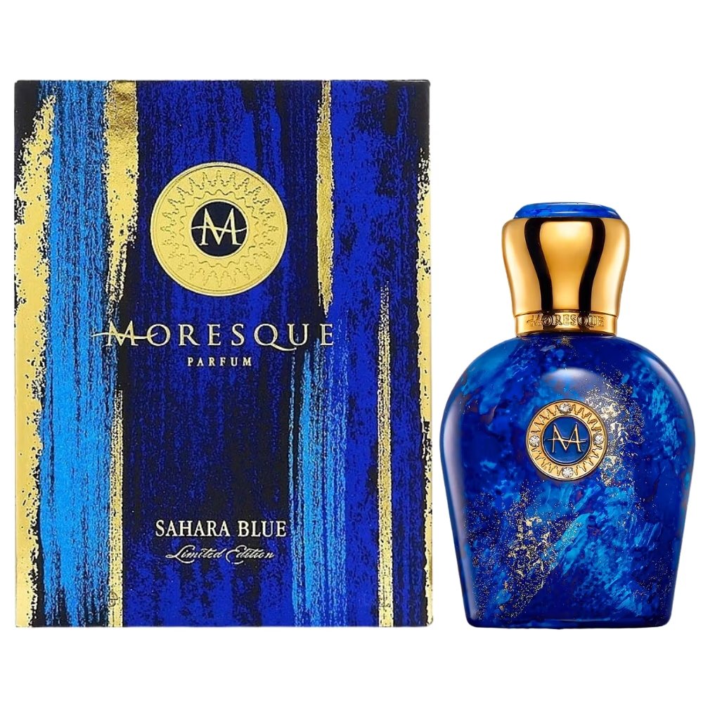Moresque Parfums Sahara Blue 1.7 oz/50 ml Eau de Parfum bottle ScentRabbit
