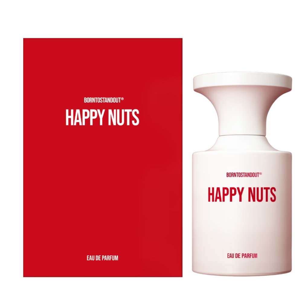 BornToStandOut Happy Nuts 1.7 oz/50 ml Eau de Parfum bottle ScentRabbit