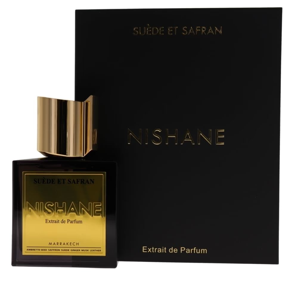 Nishane Suede et Safran 1.7 oz/50 ml Extrait de Parfum bottle ScentRabbit