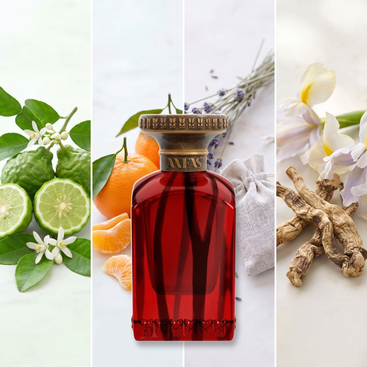 Anfas Shaouq fragrance notes: Bergamot, Orange Mandarin, Lavender, Orris root