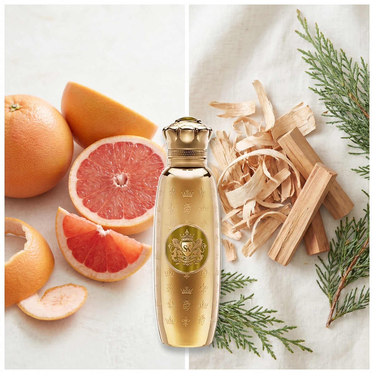 Spirit Of Kings Arrakis fragrance notes: Grapefruit, Woody notes