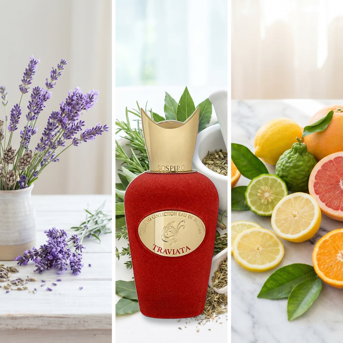 Sospiro Traviata fragrance notes: are Lavender, Herbal Notes, Citruses