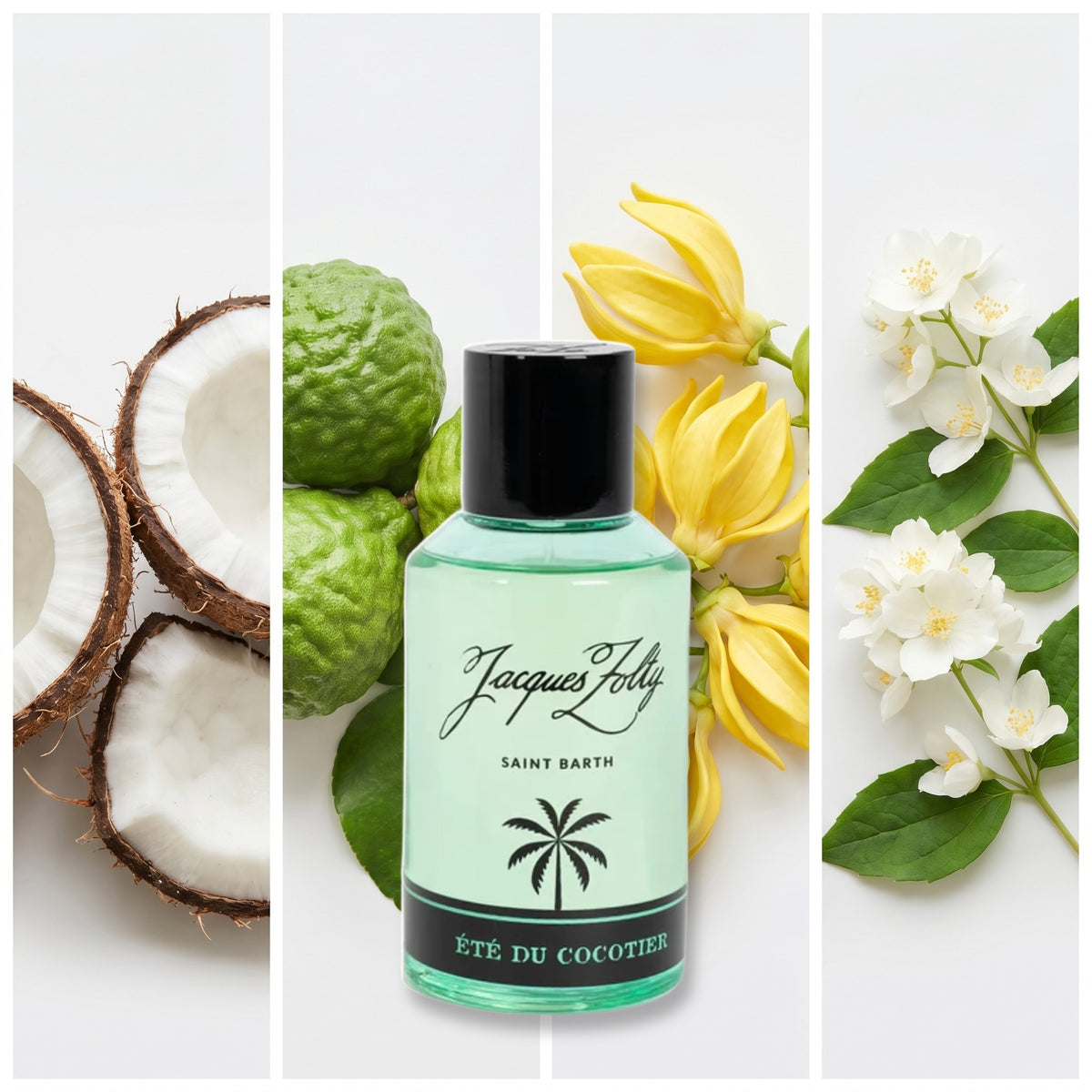 Jacques Zolty Été du Cocotier fragrance notes: Coconut, Bergamot, Ylang-Ylang, Jasmine