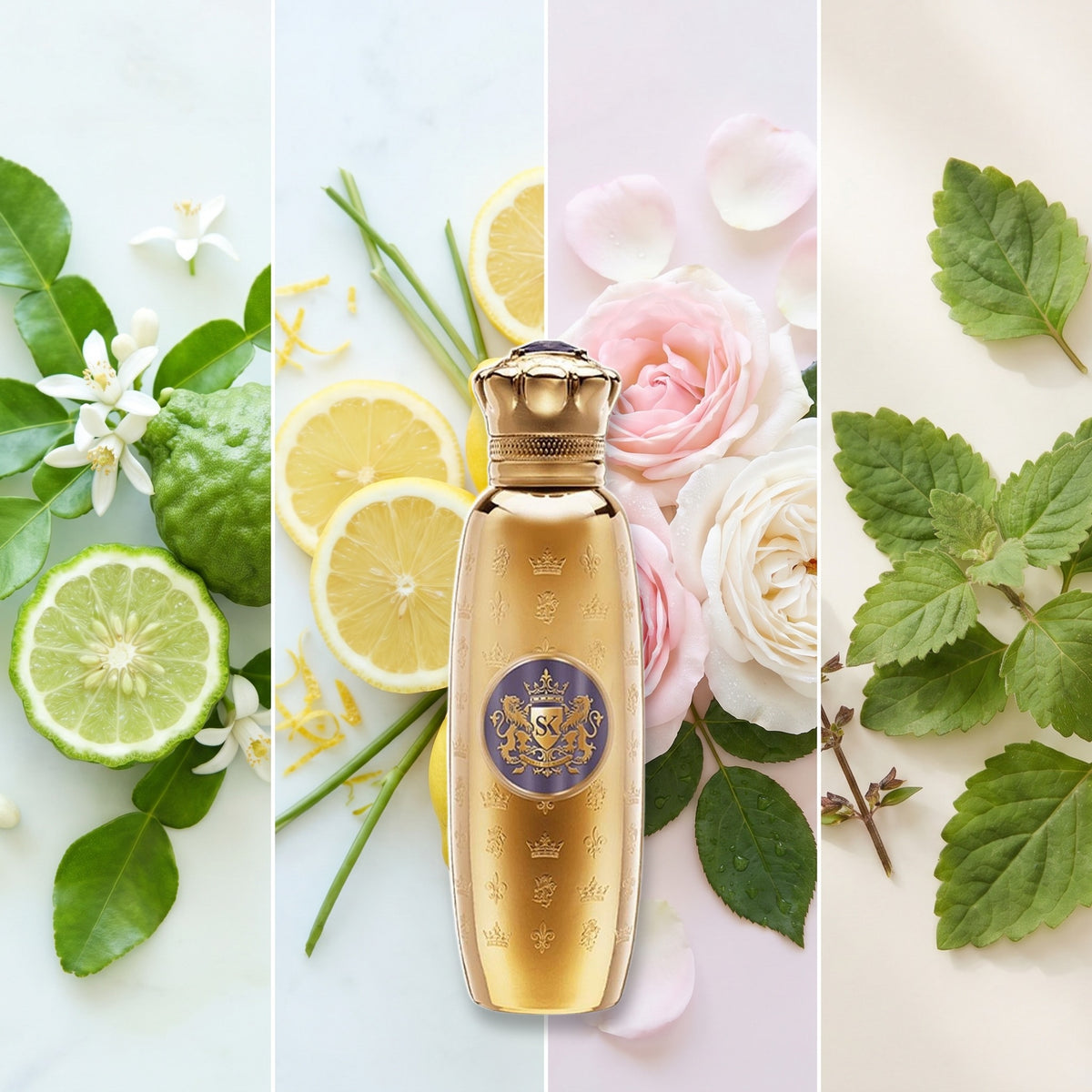 Spirit Of Kings Acamar fragrance notes: Bergamot, Lemon, Rose, Patchouli