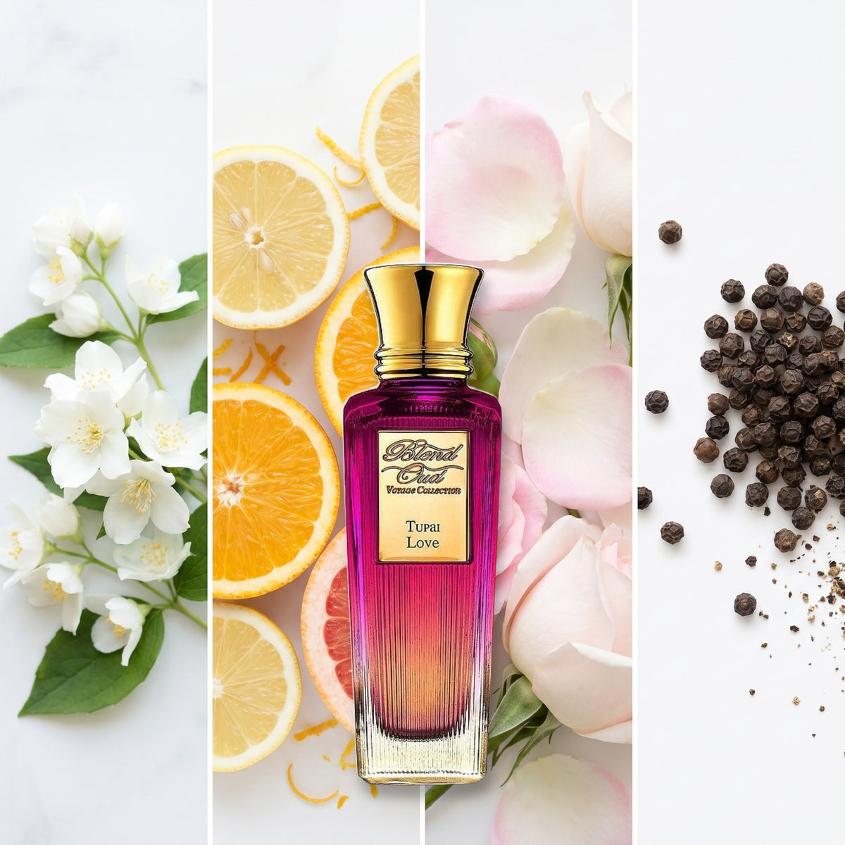 Blend Oud Tupai Love fragrance notes: Jasmine, Citrus Notes., Rose, Black Pepper