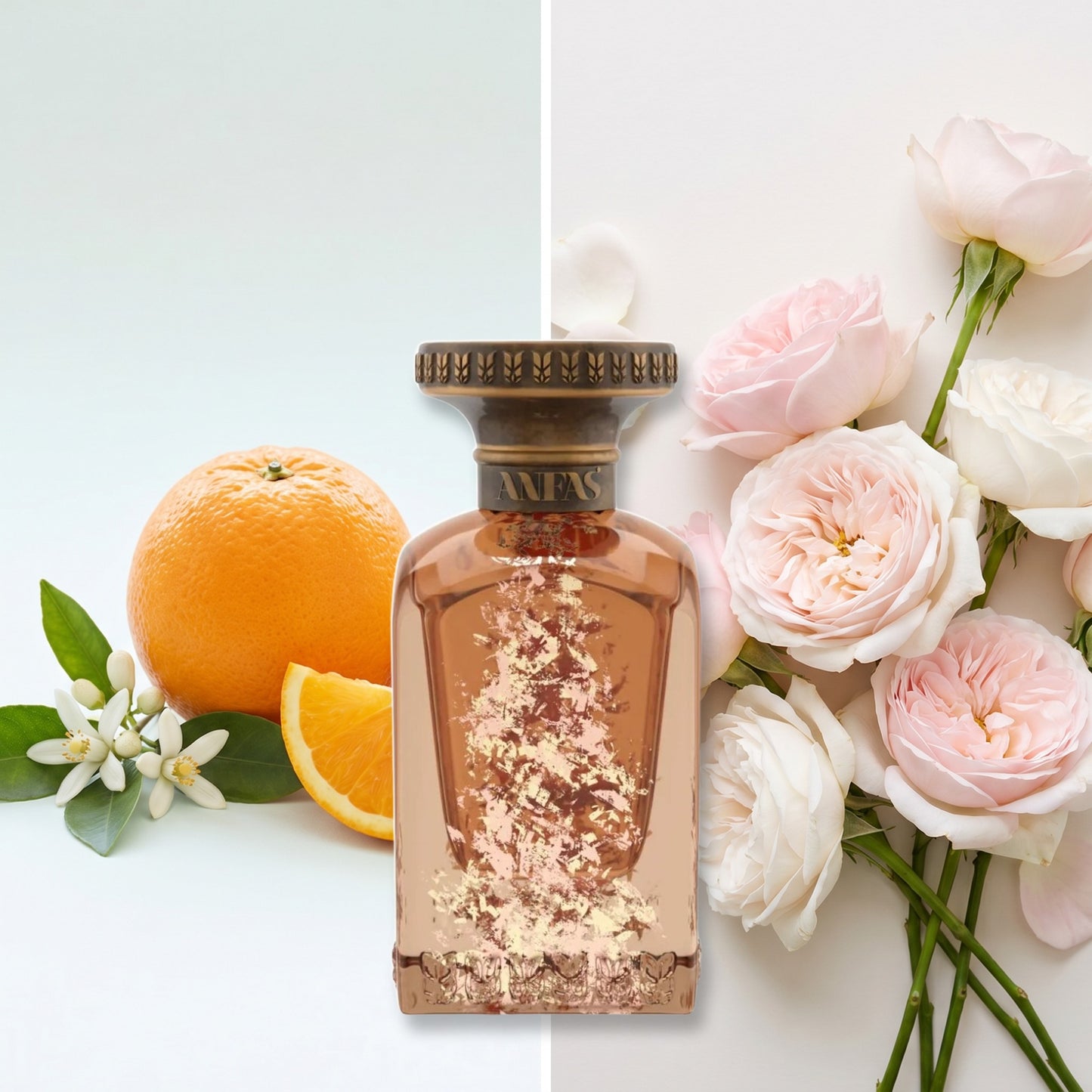 Anfas Ghala fragrance notes: Orange, Rose