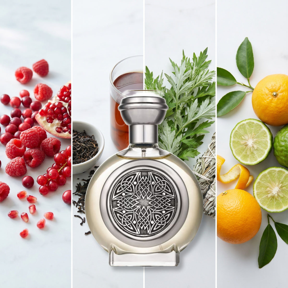 Boadicea The Victorious Monarch fragrance notes: Red Fruits, Black Tea, Mugwort, Bergamot