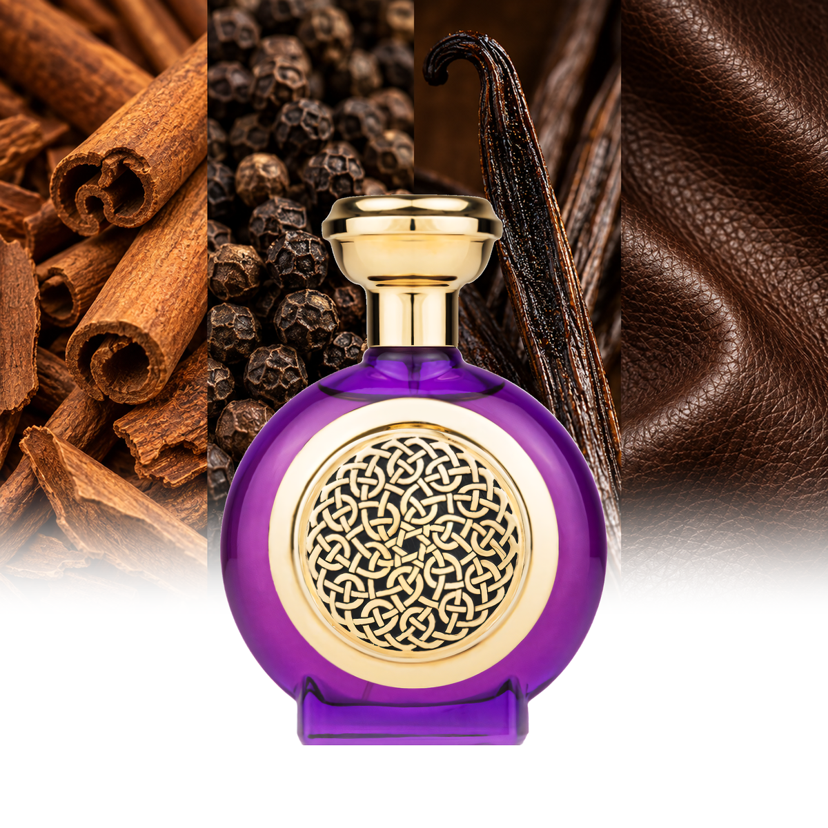Boadicea The Victorious Amethyst fragrance notes: Cinnamon, Black pepper, Vanilla, Leather | ScentRabbit