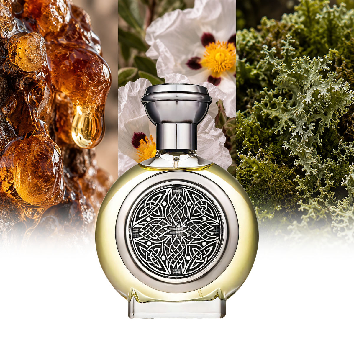 Boadicea The Victorious Complex fragrance notes: Labdanum resin, Cistus flowers, Oakmoss | ScentRabbit