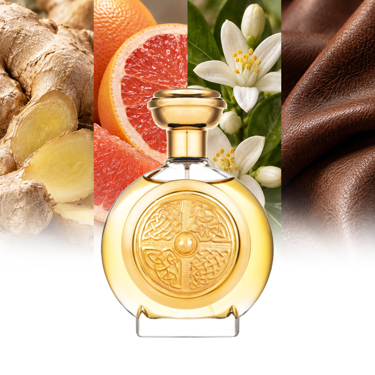 Boadicea The Victorious Defender fragrance notes: Ginger, Grapefruit, Orange Blossom, Leather | ScentRabbit