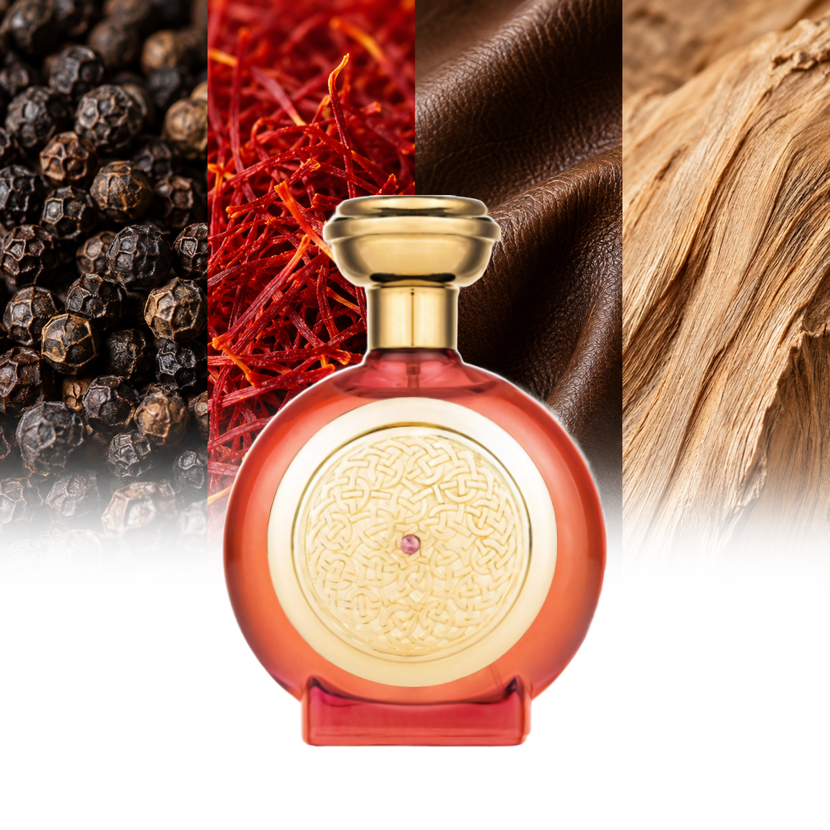Boadicea The Victorious Oud Sapphire fragrance notes: Black Pepper, Saffron, Leather, Sandalwood | ScentRabbit