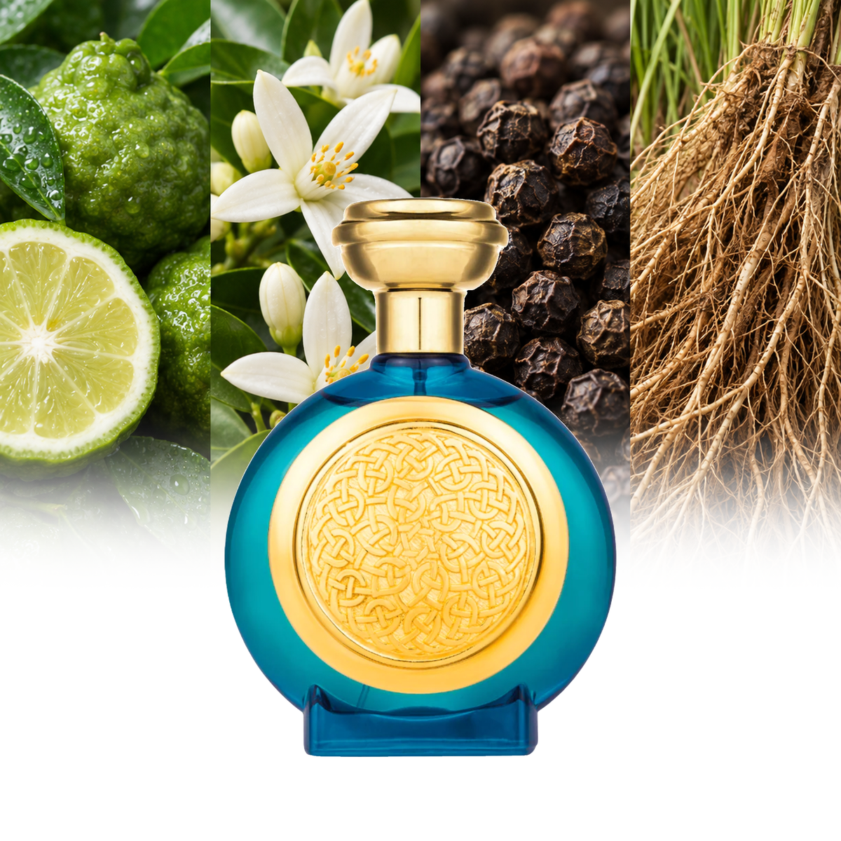 Boadicea The Victorious Vetiver Imperiale fragrance notes: Bergamot, Neroli, Black Pepper, Vetiver | ScentRabbit