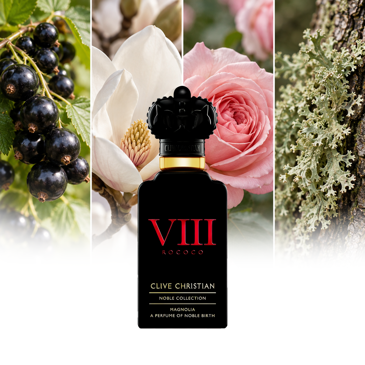 Clive Christian Magnolia Feminine fragrance notes: Cassis berries, Magnolia, Tea rose, Oakmoss | ScentRabbit